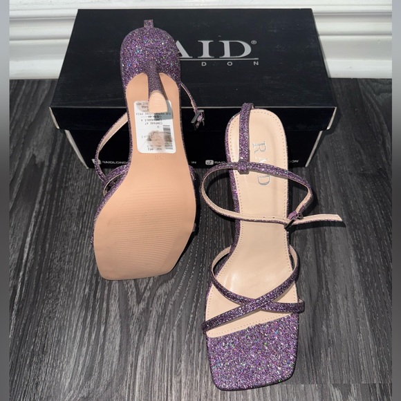 NWT RAID Purple Sparkly Heels - Picture 5 of 7